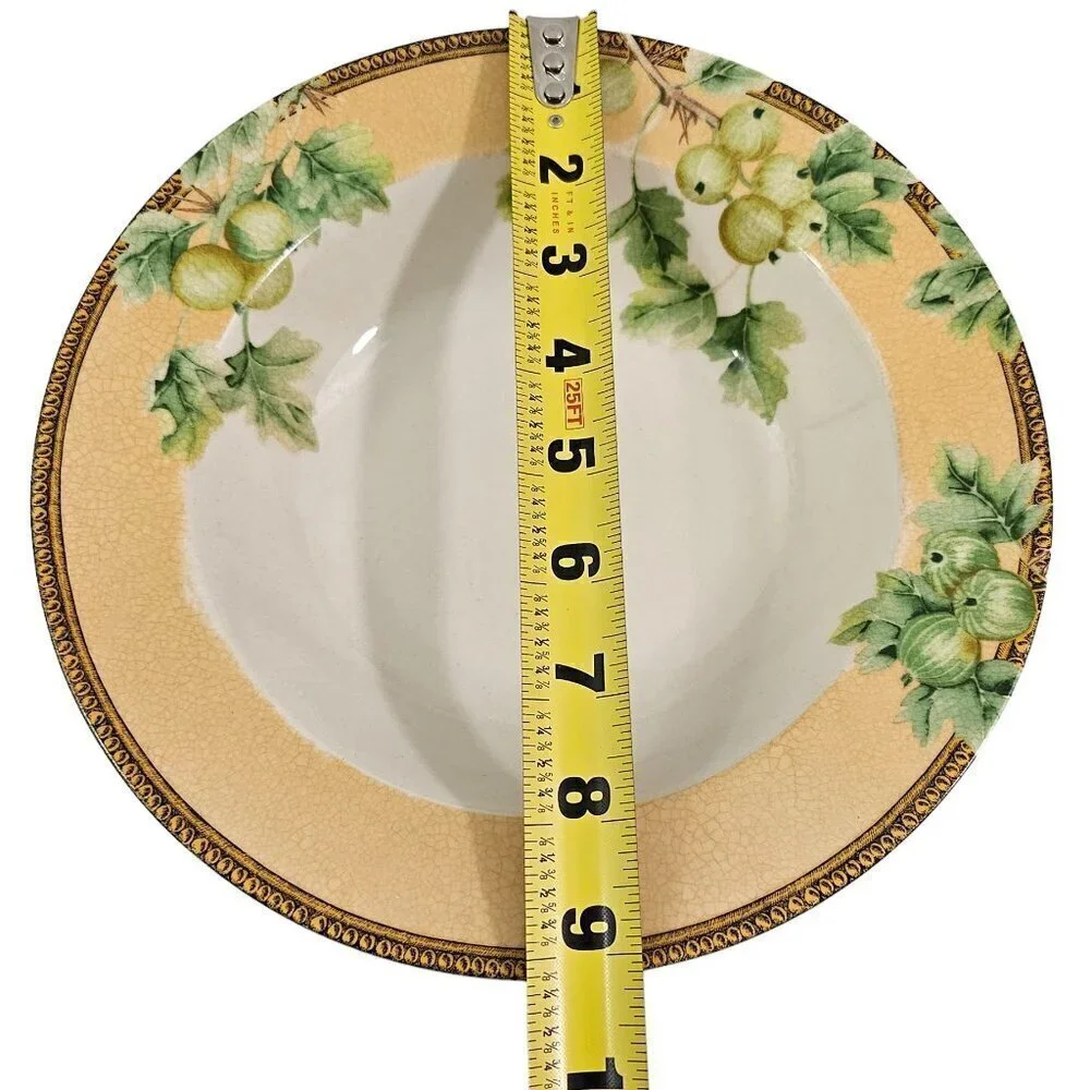 PTS International Interiors Newbury Stoneware Rimmed Soup Salad Bowls – Set of 2